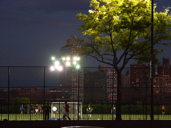 Sports are played day and night all through the park.