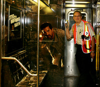 Subway worker mimics movie poster